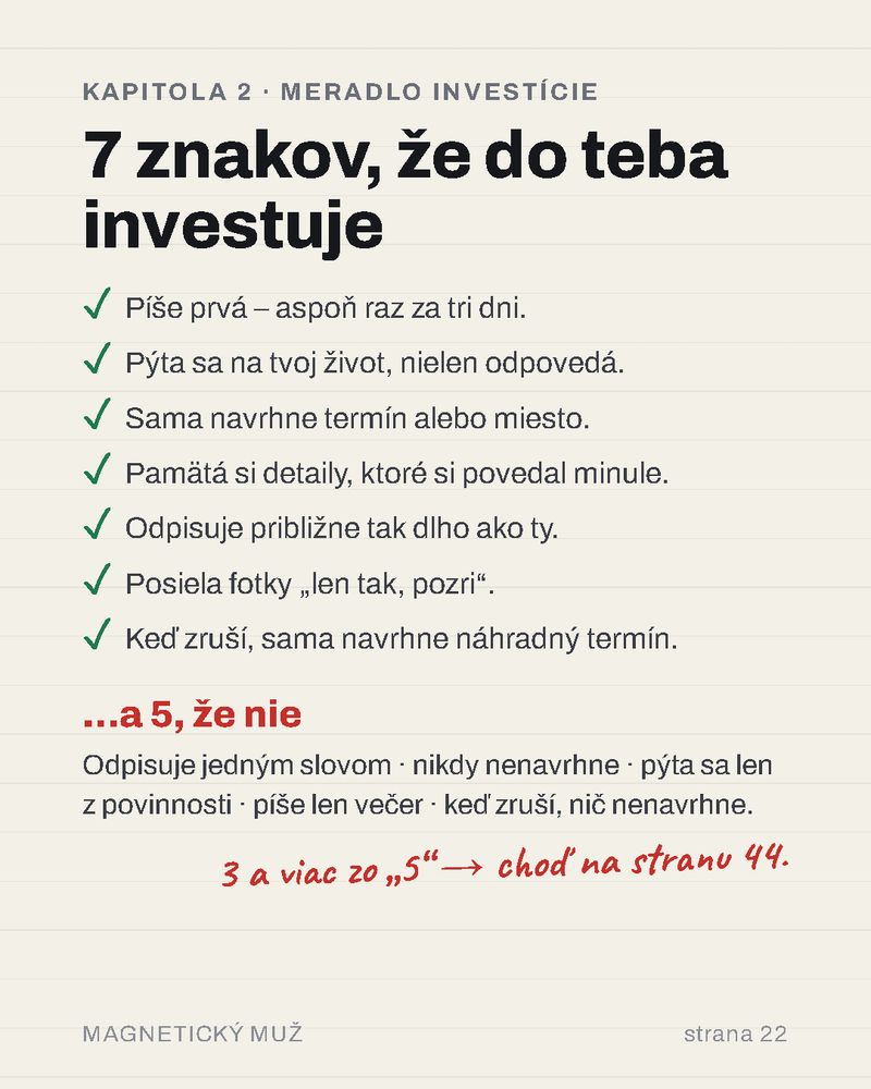 7 znakov, že do teba investuje